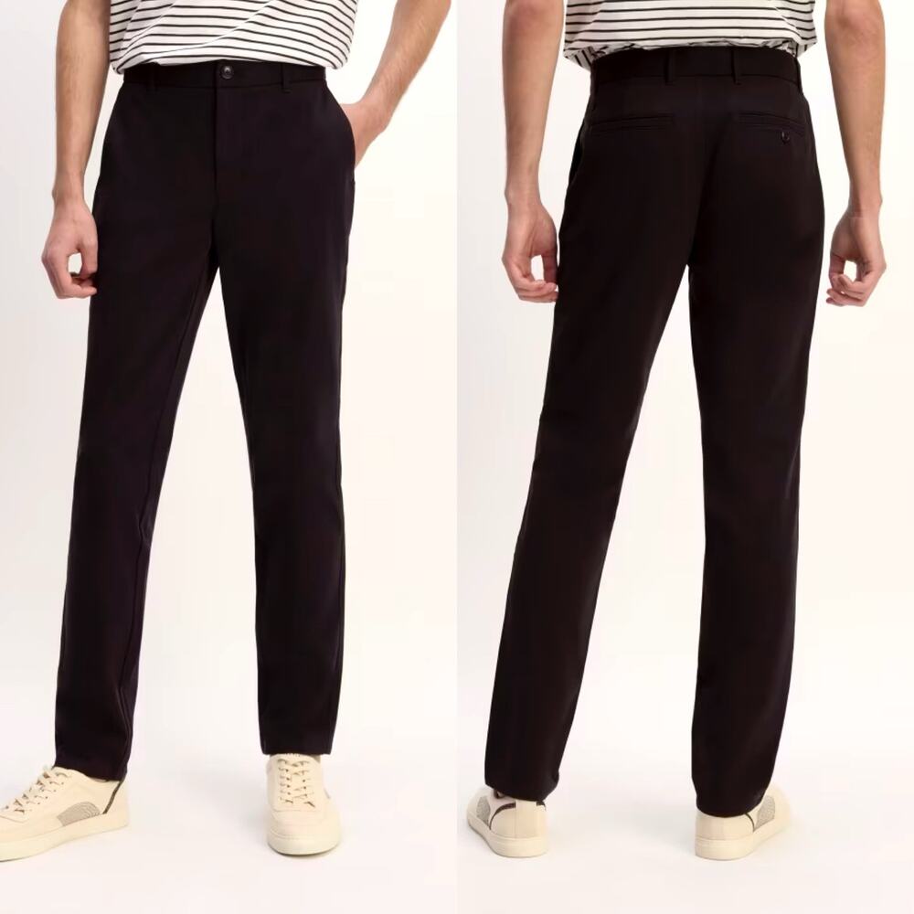 Everlane The Performance Chino Pants Slim Fit Black Men's 35X34 NWT Uniform
